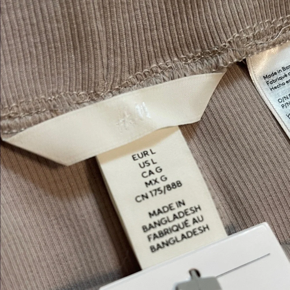 NWT H&M Cotton Ribbed Taupe Maxi Pencil Skirt - Picture 10 of 15